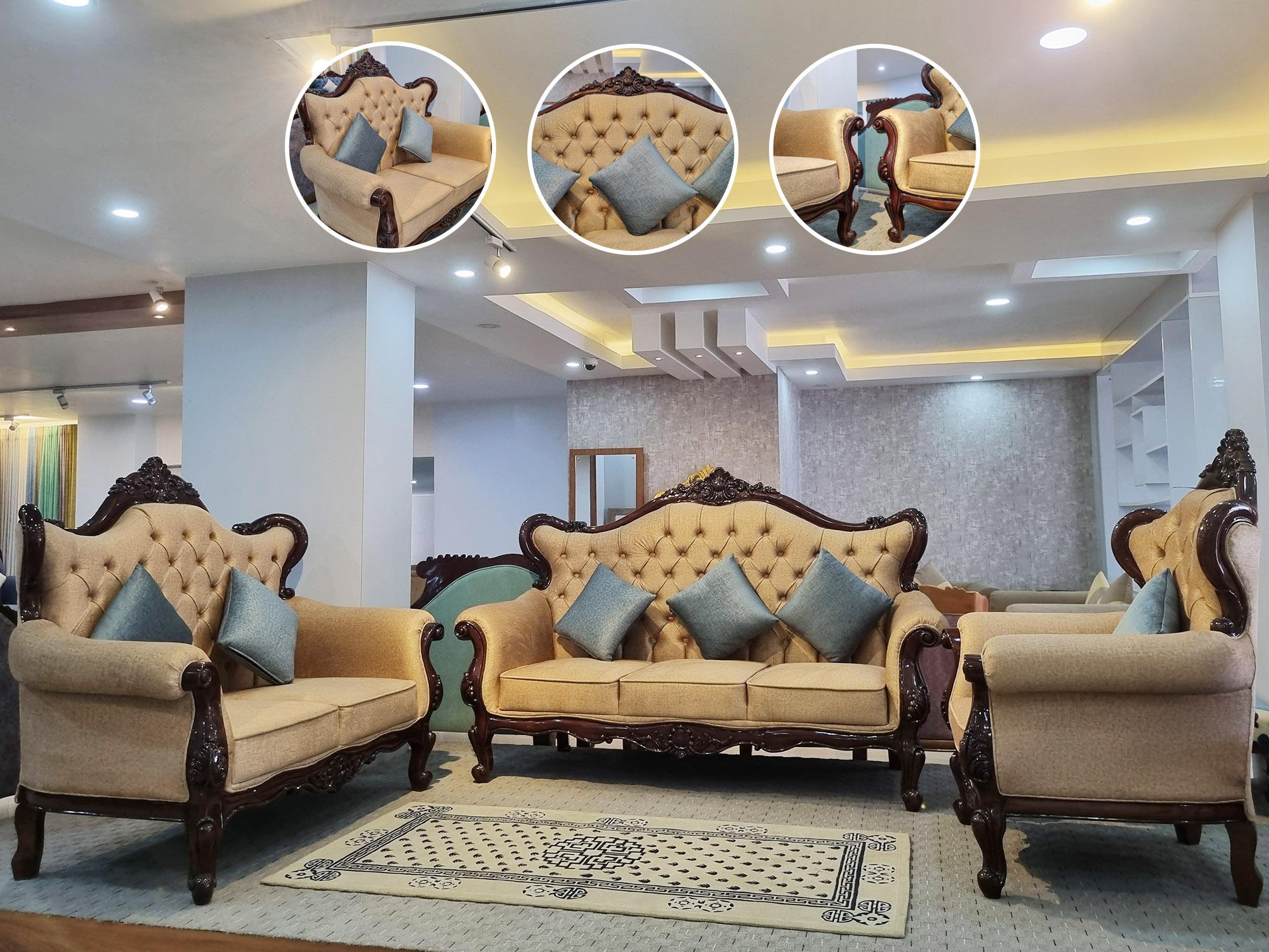 Golden Royal Carved Sofa