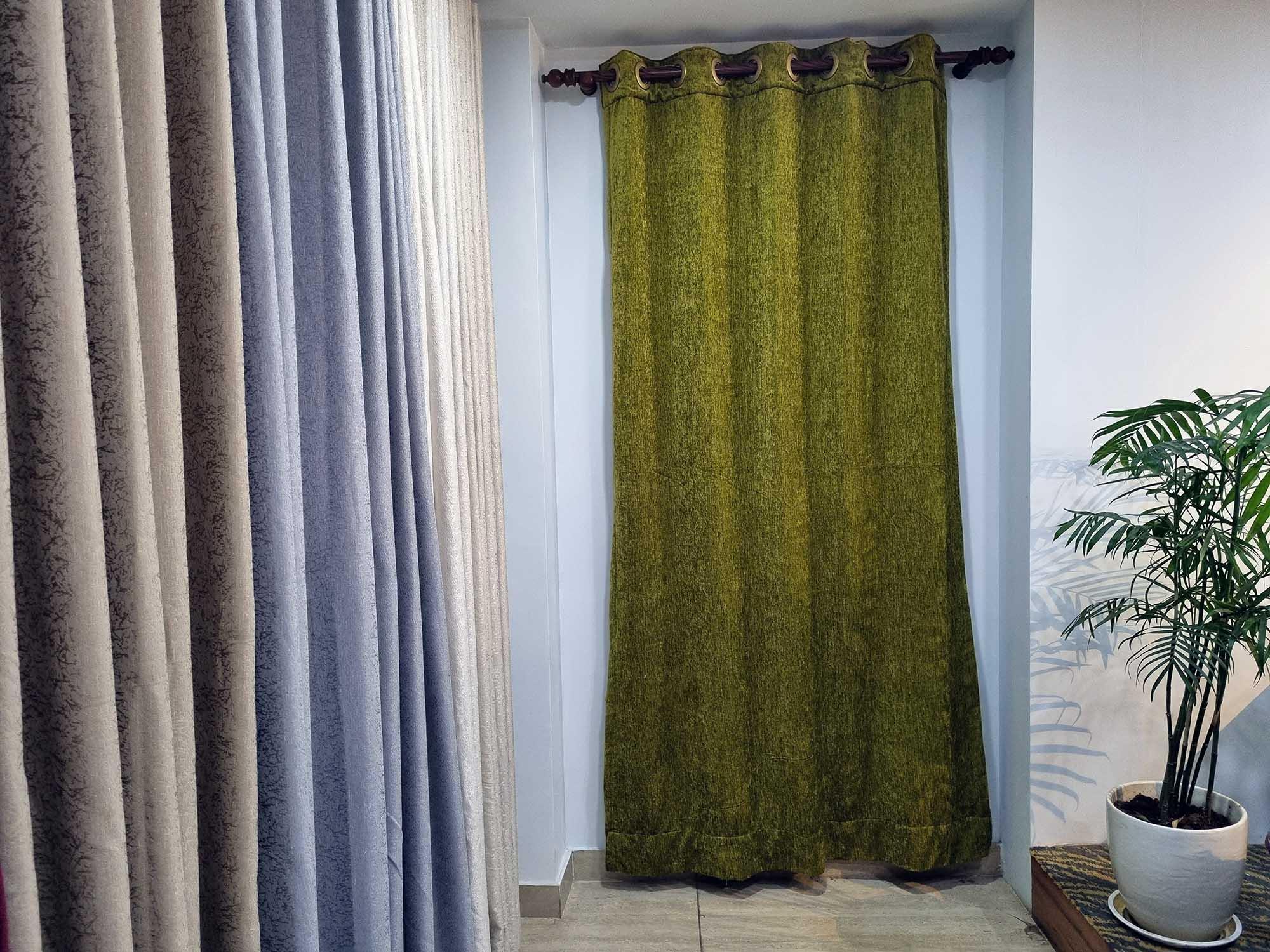 Weave Pear Green Curtain