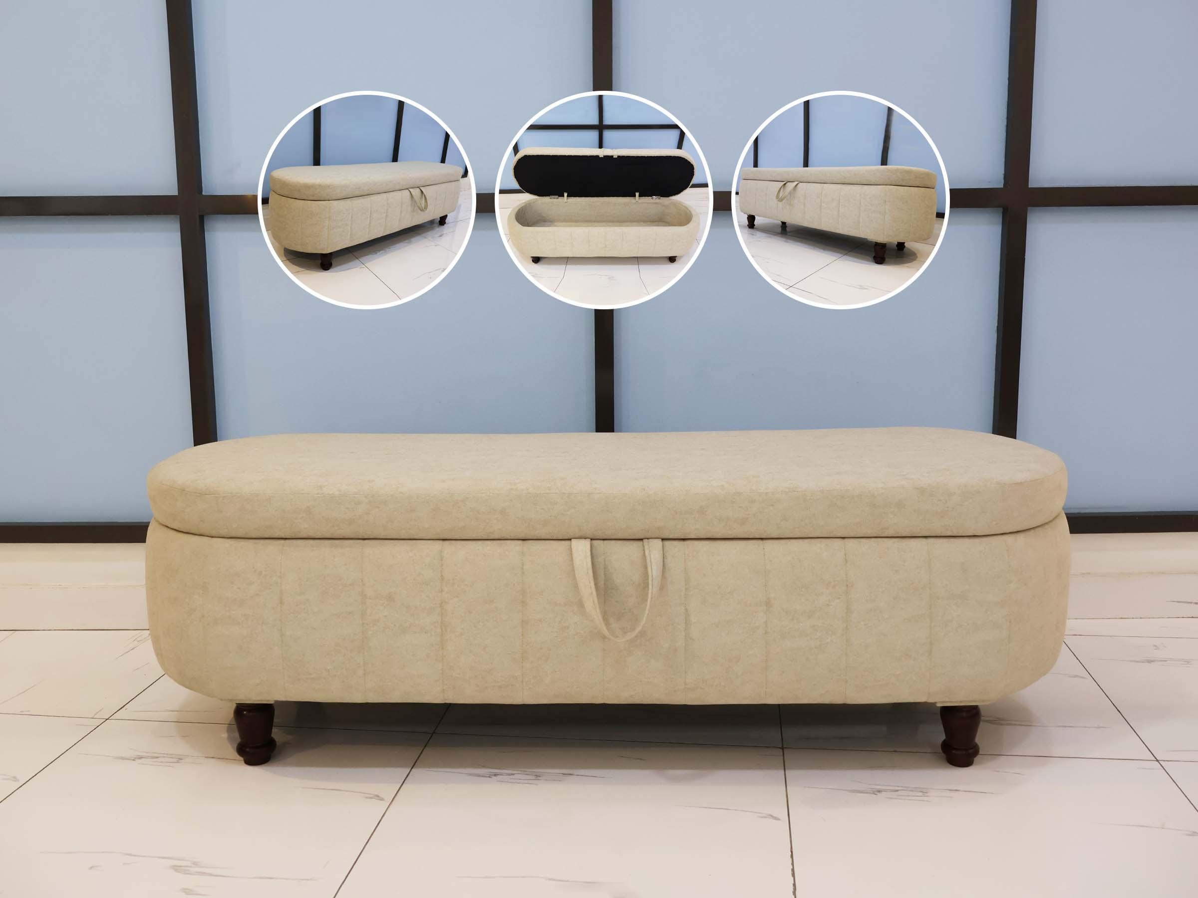 Ivory White Bedside Bench