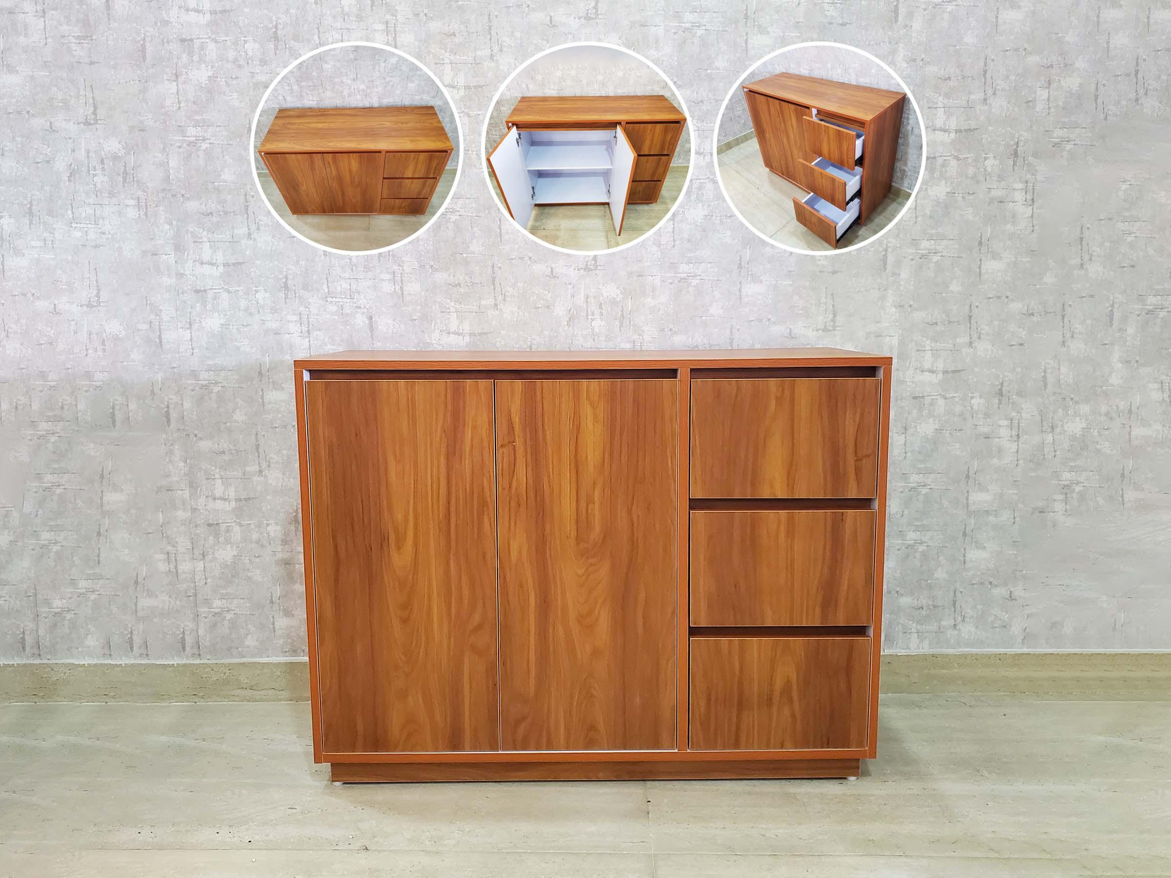 Sleek handle-less cabinet