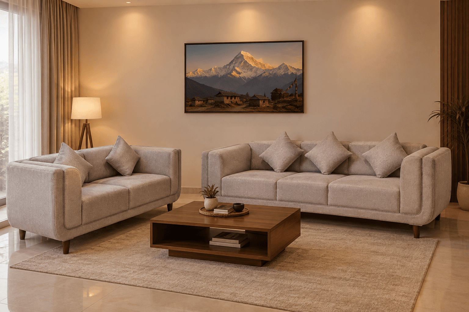 Gray Harmony Sectional Sofa