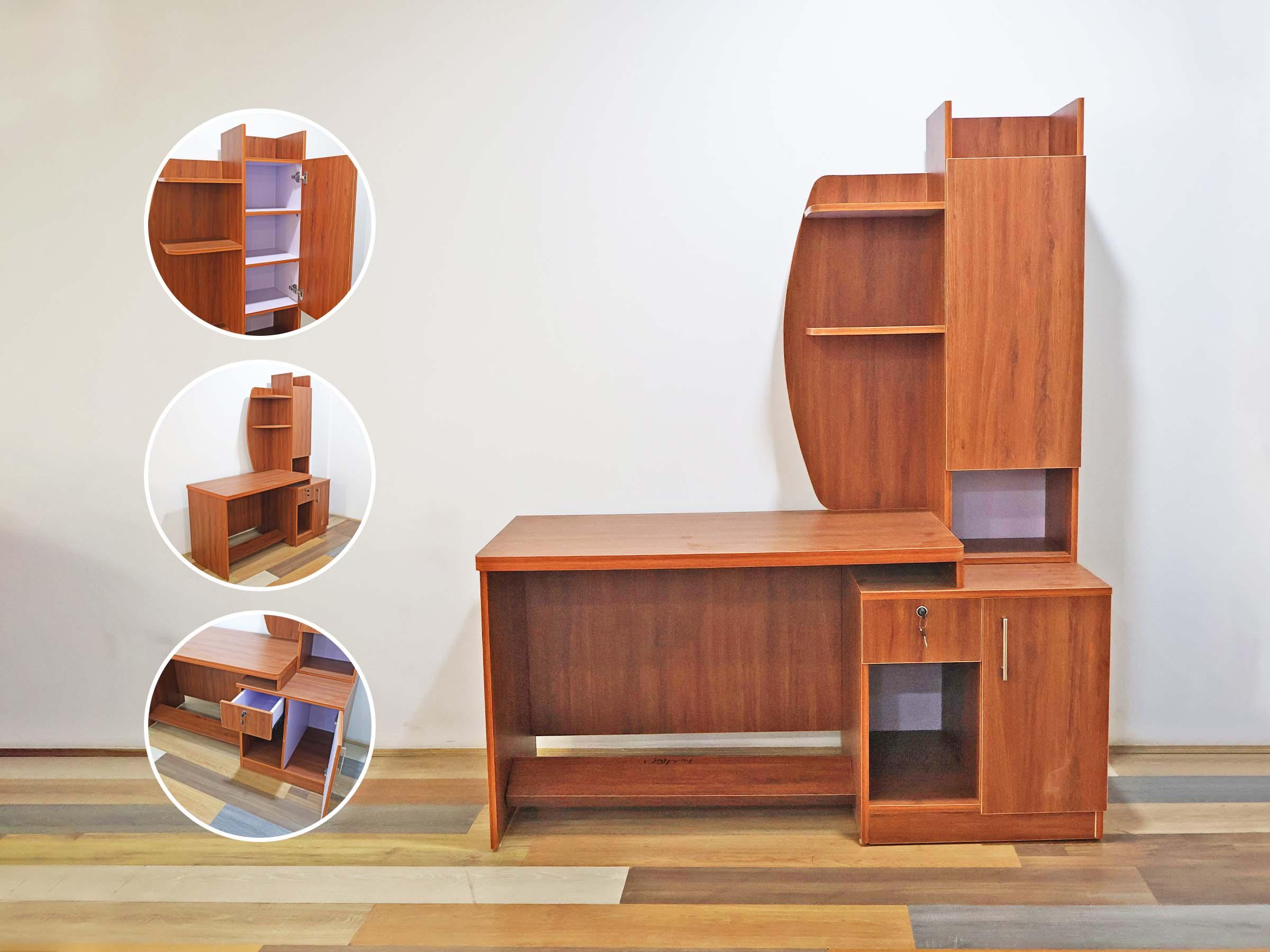 Multi-Shelf Study Desk
