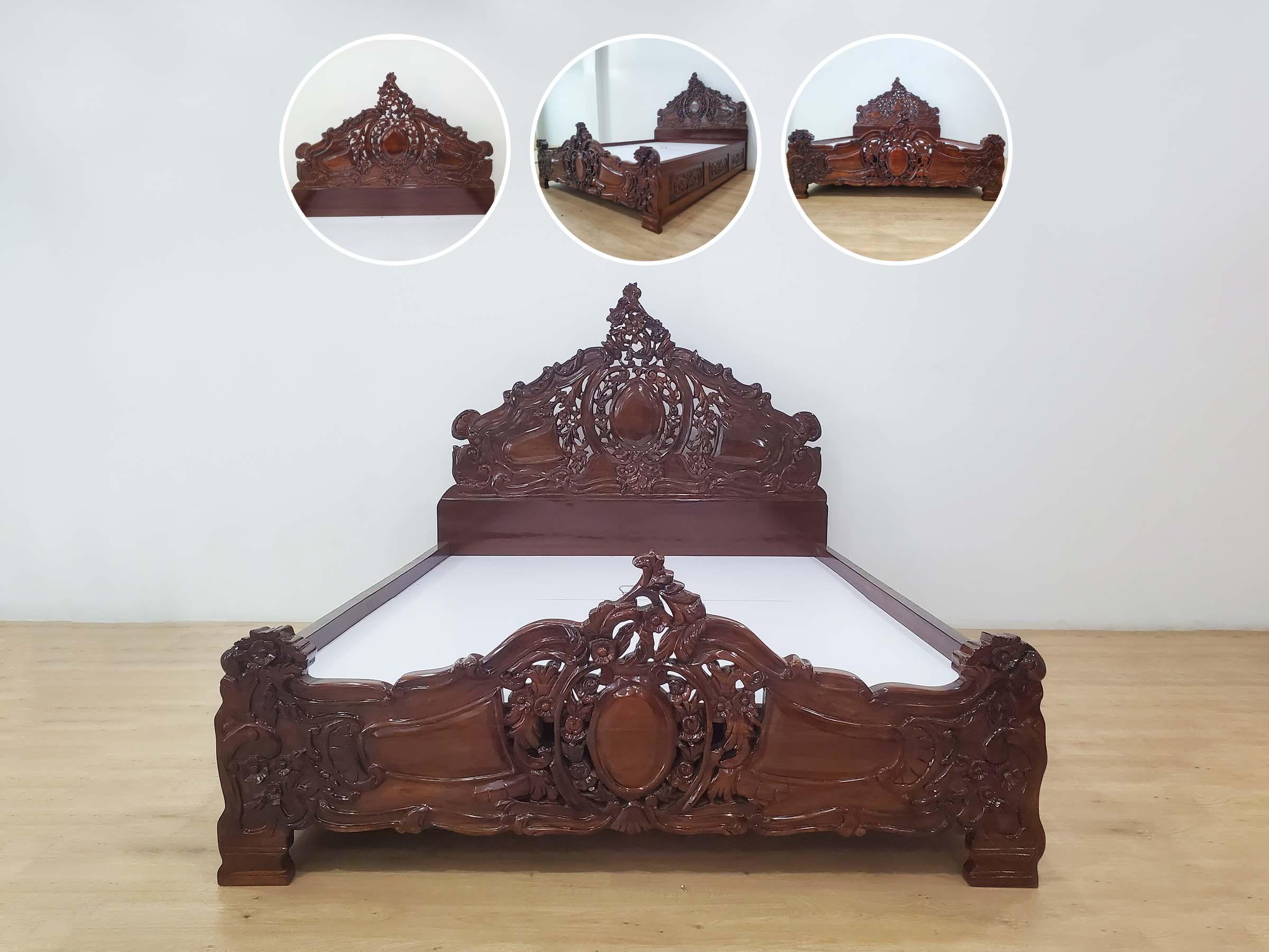 Royal Carved Queen Size Bed