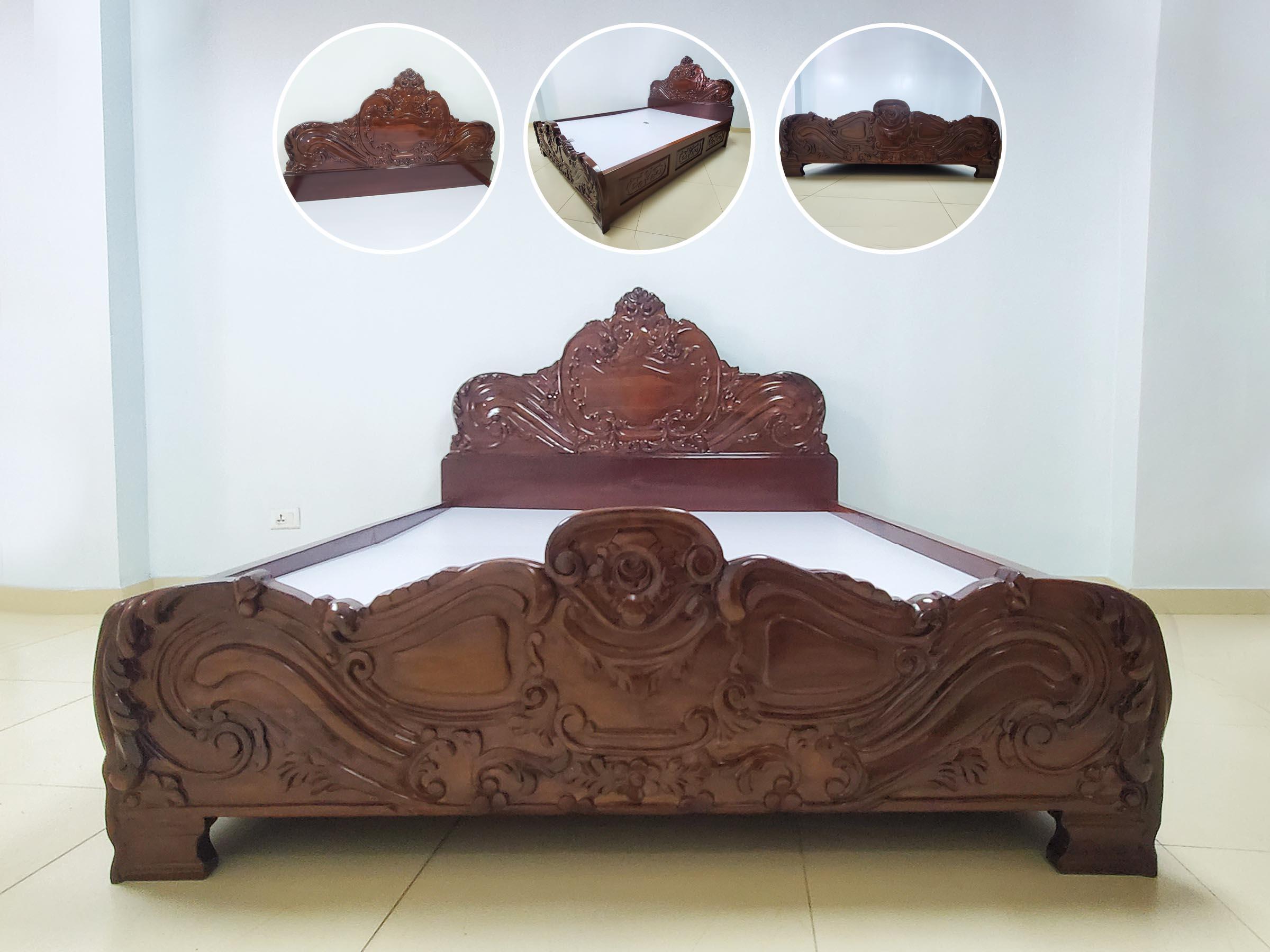 Royal Carved Queen Size Bed