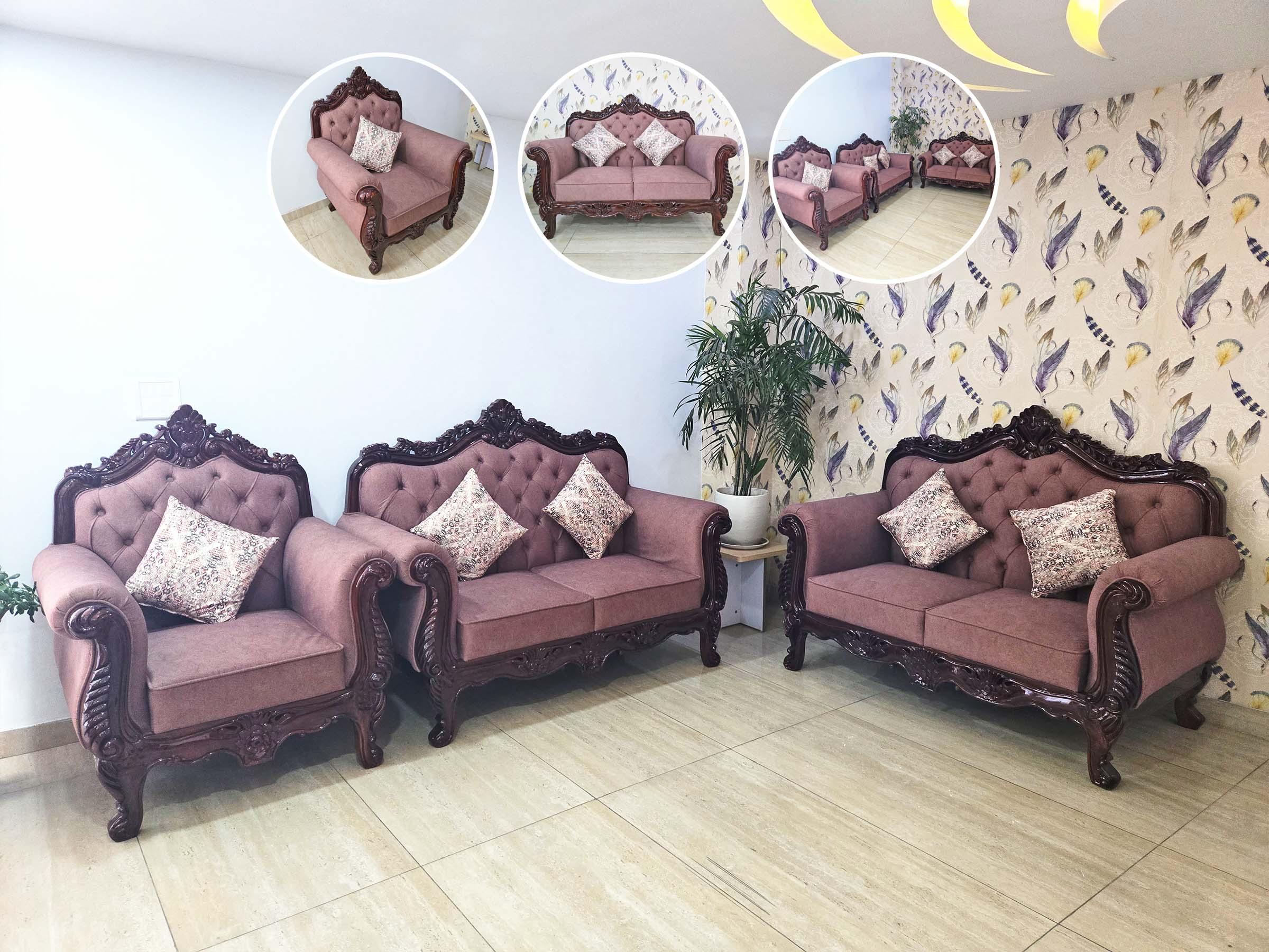 Maroon Royal Sofa Set