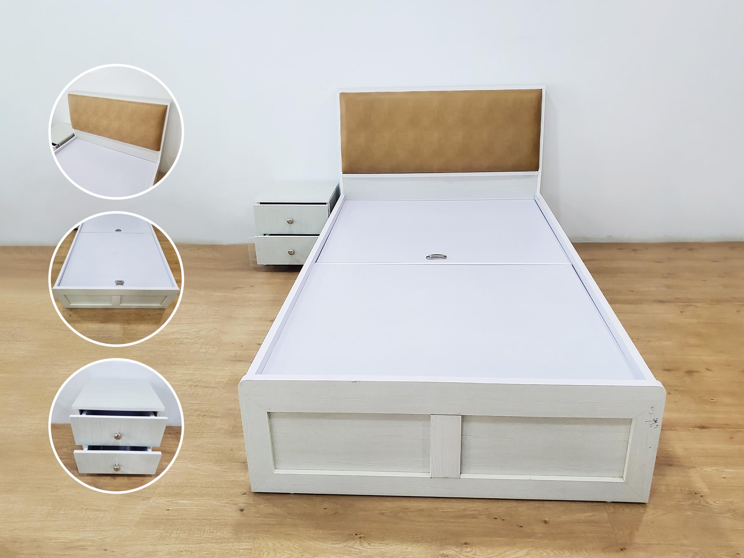 Single Bed with Side Table