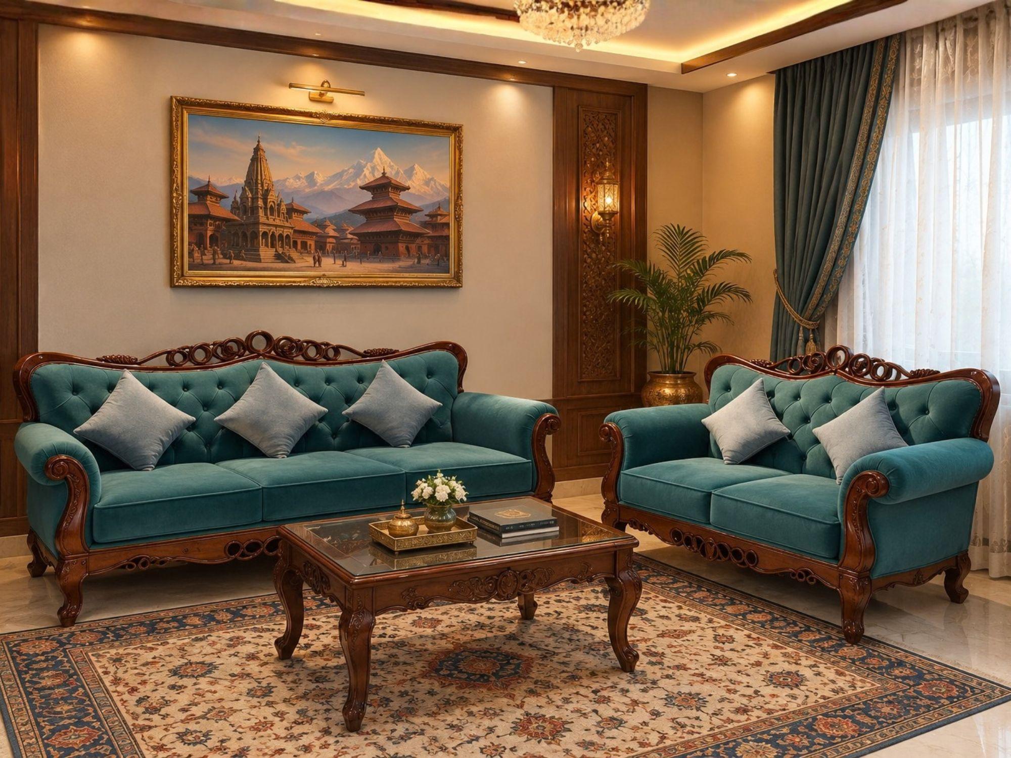 Shiny Royal Sofa - Furniture in Nepal