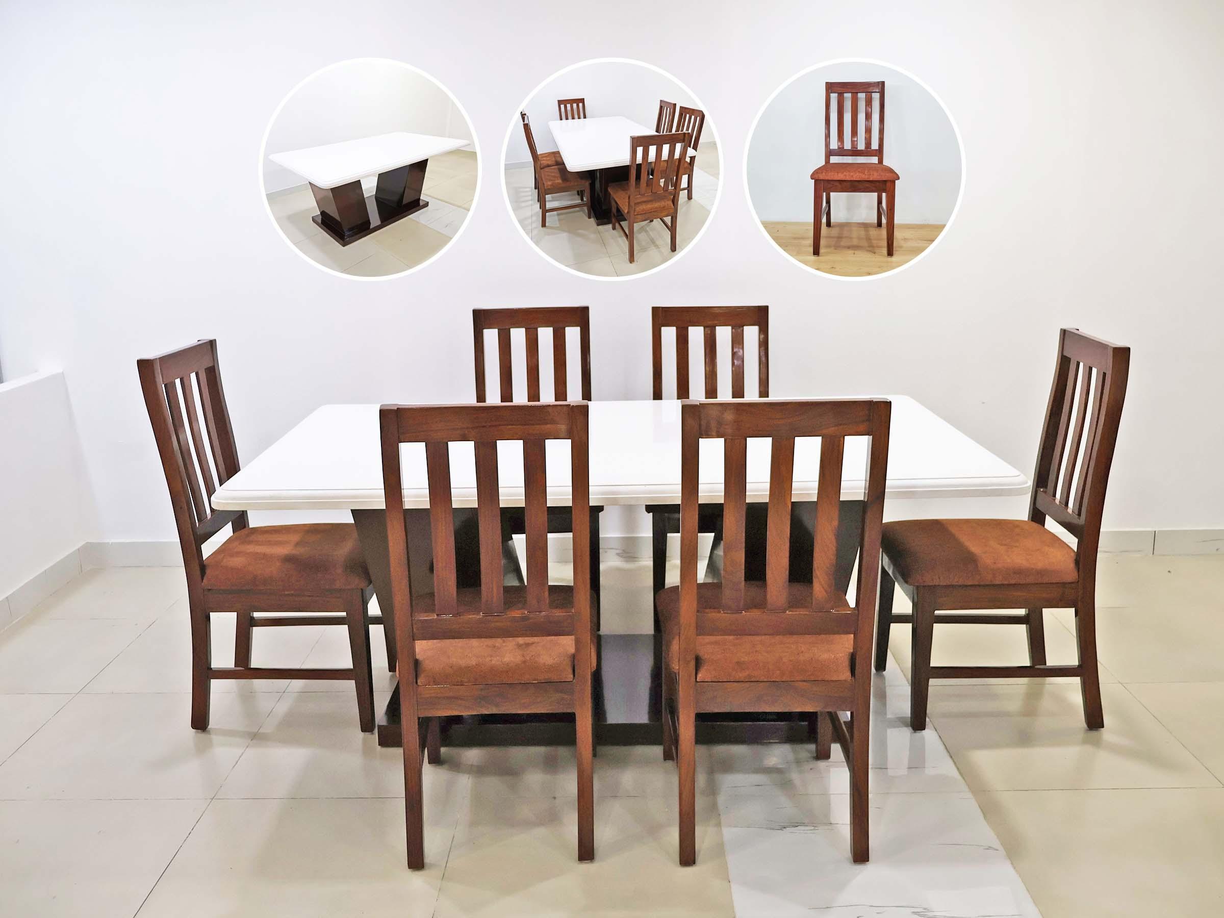 Quartz Dining Table Chair Set