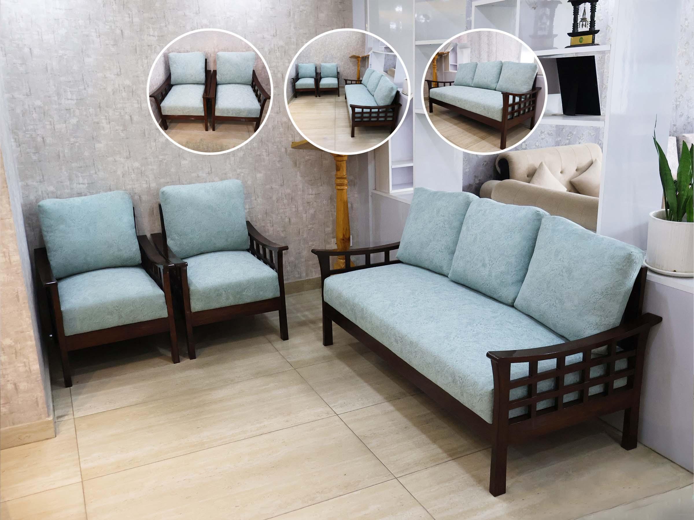 Wooden Sofa Set 3+1+1