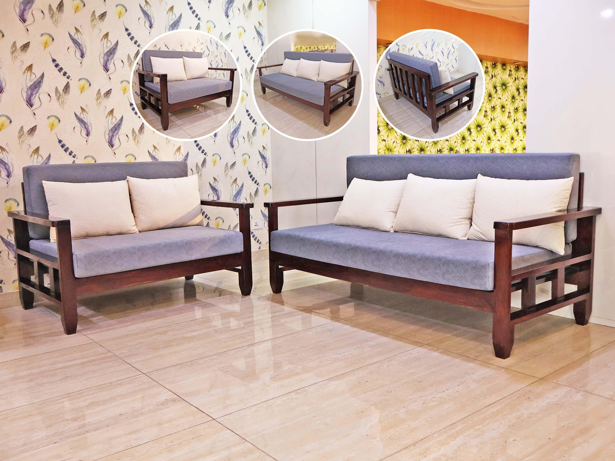 Wooden Sofa Set (3+2 seater)
