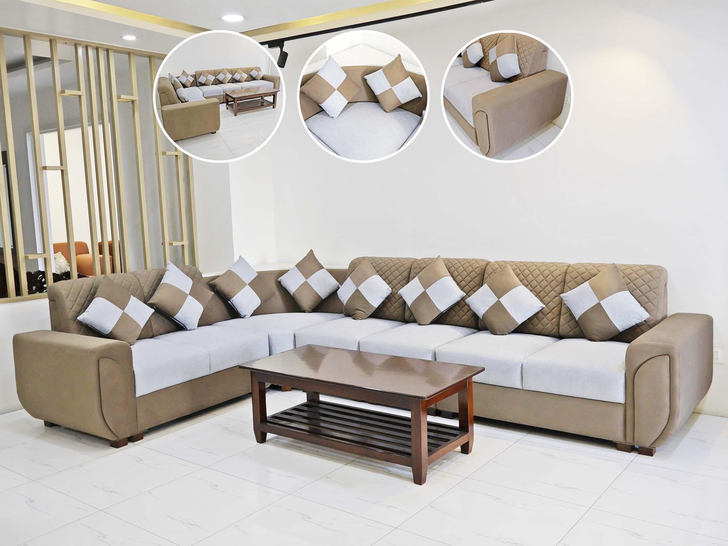 7-Seater L-Shaped Corner Sofa