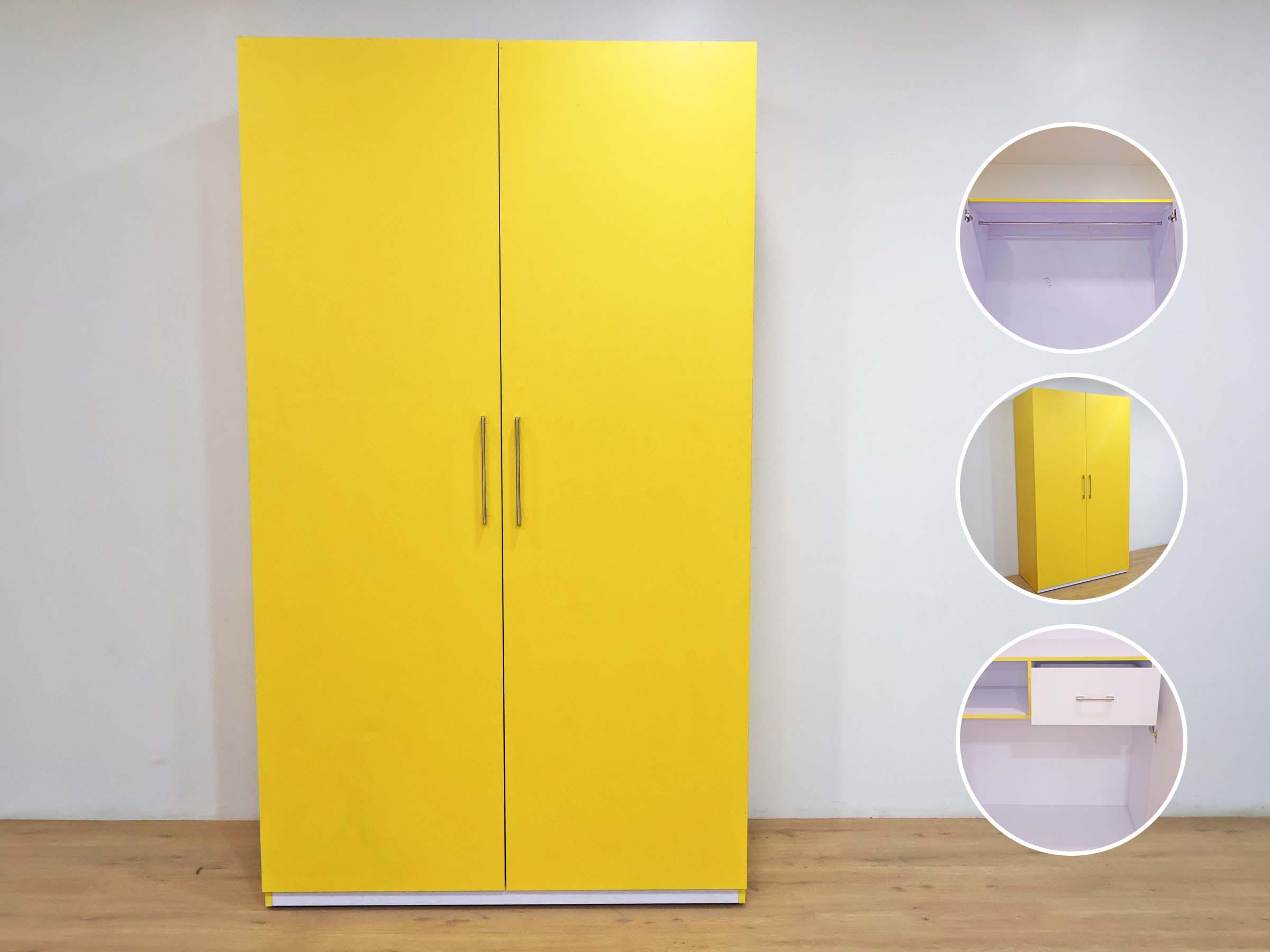 2-Door Yellow Wardrobe