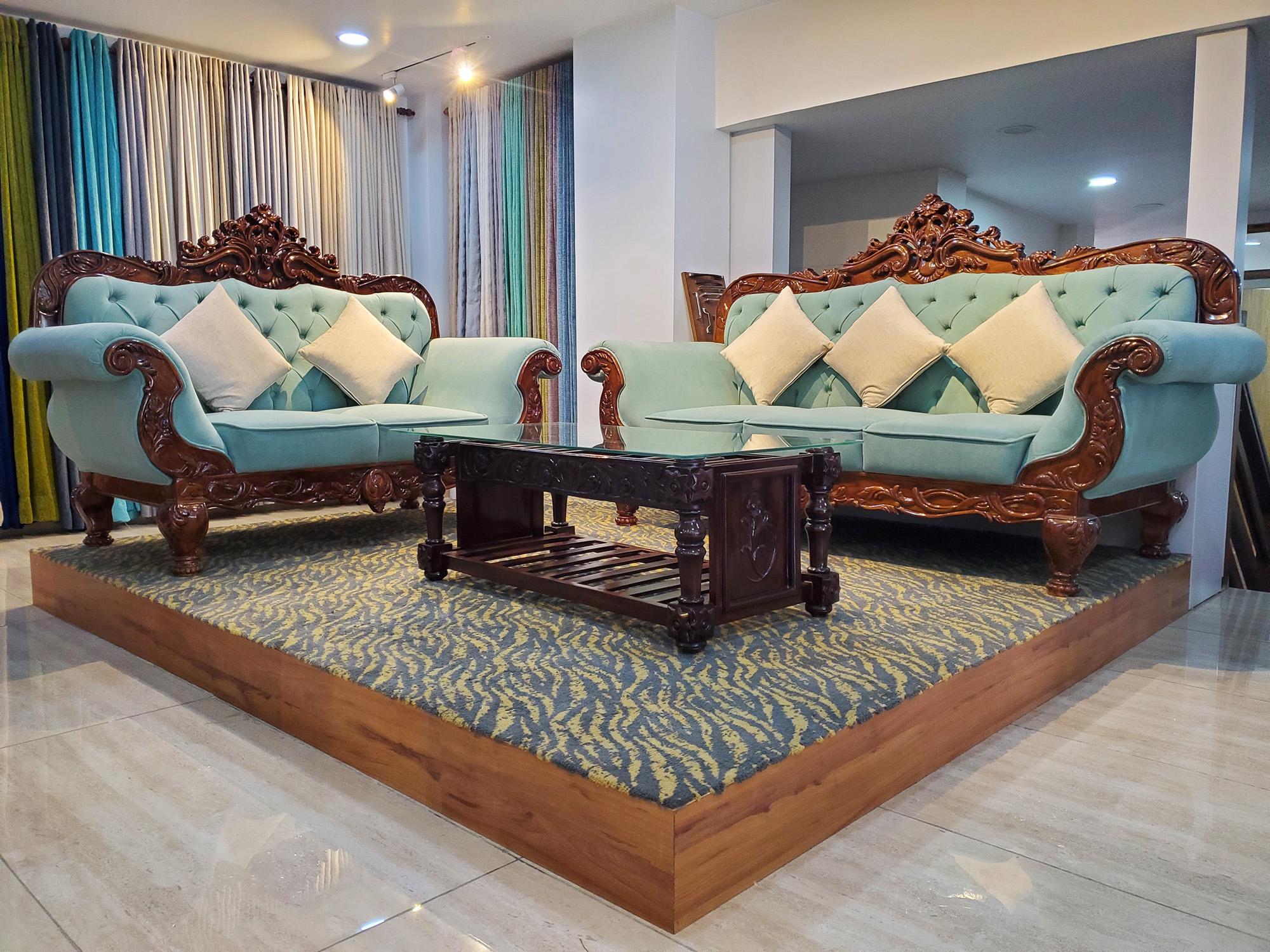 Sea Colored Royal Sofa